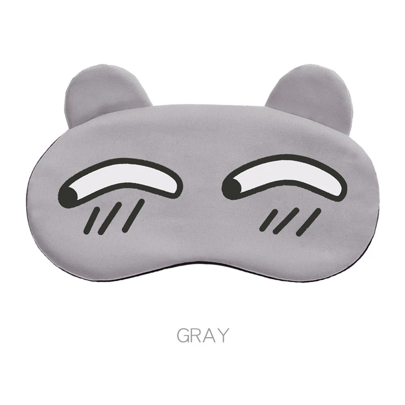 K8-gray Мультяшная маска для сна, хлопковая маска для глаз, маска для сна, повязка на глаза, милая маска для сна, маска для отдыха в путешествии, повязка на глаза для детей, повязка на глаза, повязка на глаза - Цвет: K8-gray