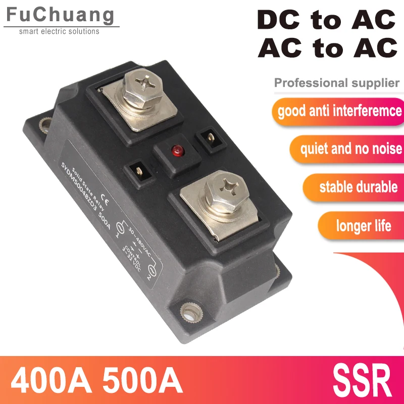 Relé de Estado Monofásico da Força Módulo de Interruptor Sólido Dielétrica Industrial 400a 500a dc – ac 4000v 480v Ssr