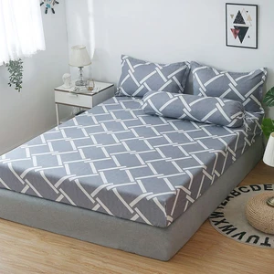 DIMI Fitted Bed Sheet Single Double Queen King Size Bed Sheet With Elastic Bottom Sheet  (Need Order Pillwcases) 100% Polyester