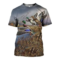 2020 new fashion men hoodies 3d print t shirt new fashion animal hunting duck art t shirt tees shorts sleeve apparel unisex 1