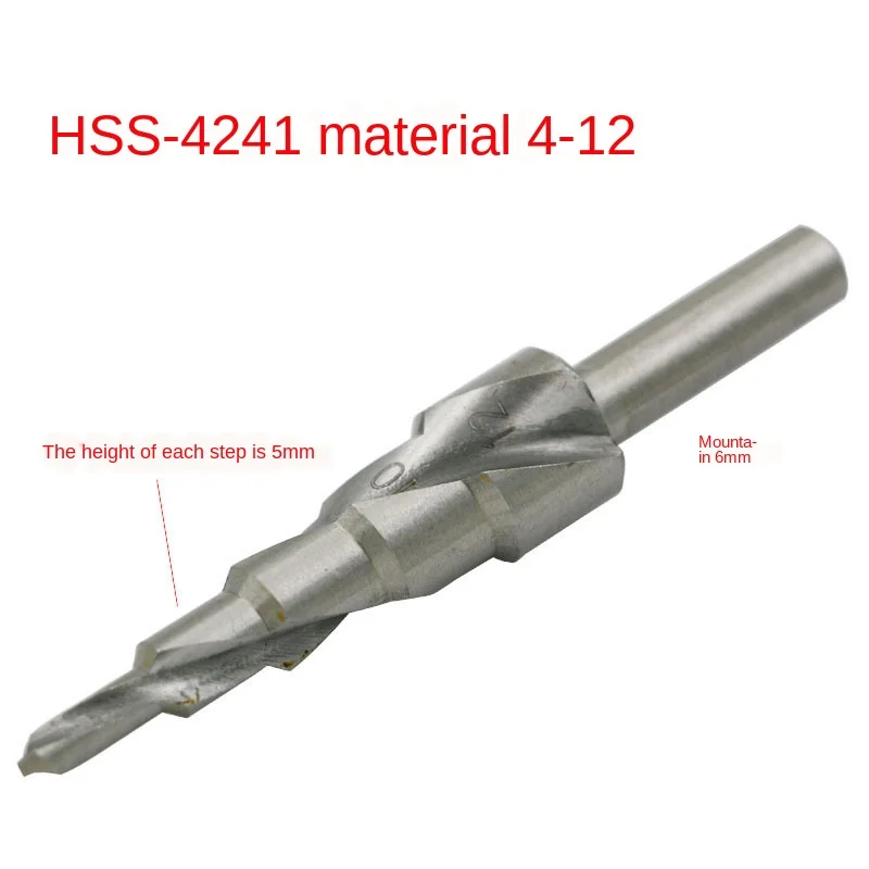 1PC 4-12MM Triangular Shank Spiral Groove HSS4241 Step Drill Bit Industrial Reamer Metal Hole Saw Core Bits | Инструменты