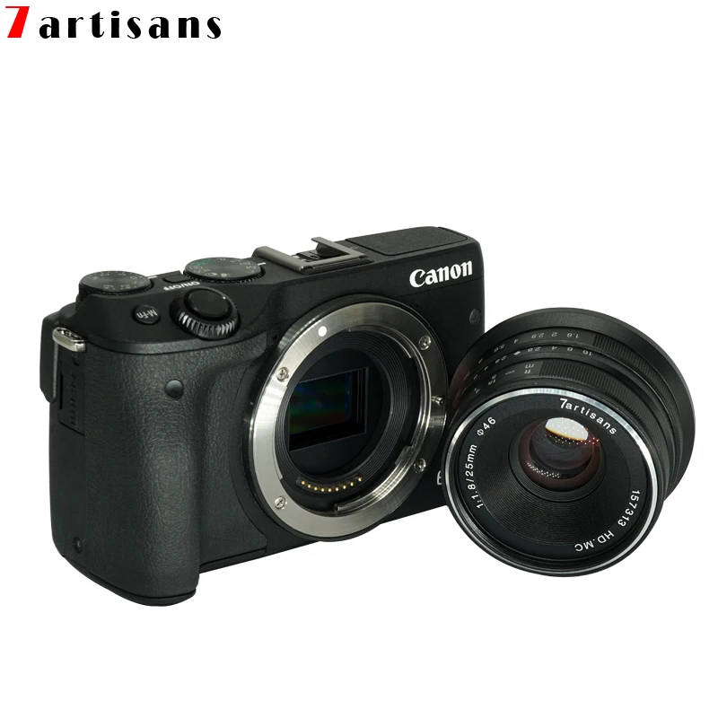 Объектив 7artisans 25 мм f1.8 Prime для беззеркальной камеры MILC Sony E-Mount Canon EOS-M Micro 4/3 FUJI FX Camera s