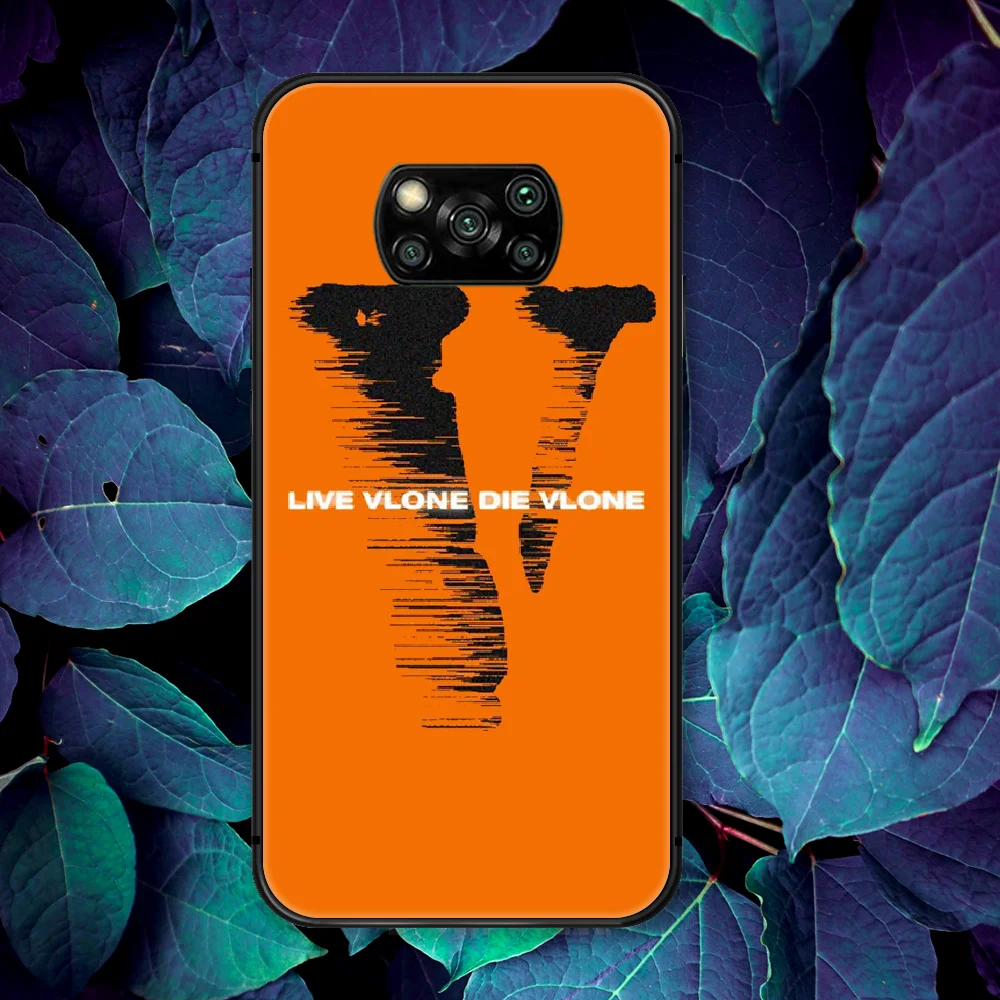 

V-Vlone Trend Brand Phone Case For Xiaomi Mi Note 10 A3 9 MAX 3 A2 8 9 Lite Pro Ultra black Etui Tpu Cover Soft Prime 3D Cell