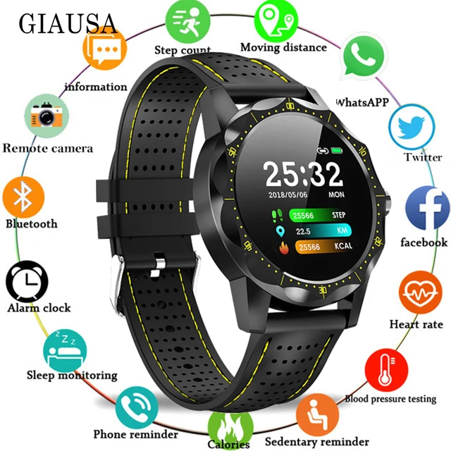 Смарт часы SKY 1 для мужчин IP68 Водонепроницаемый трекер фитнес активности Smartwatch с