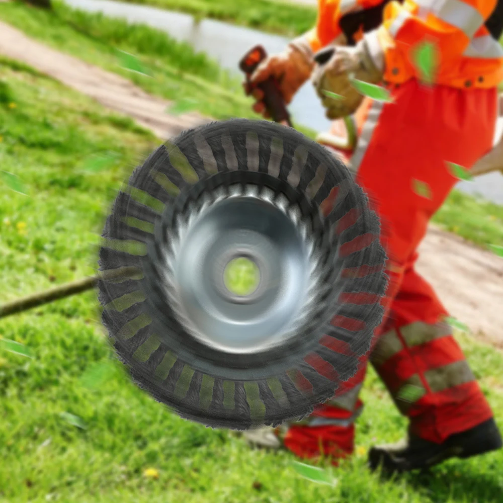 Щетка для прополки из стальной проволоки с отверстием 25 мм 8 дюймов витая