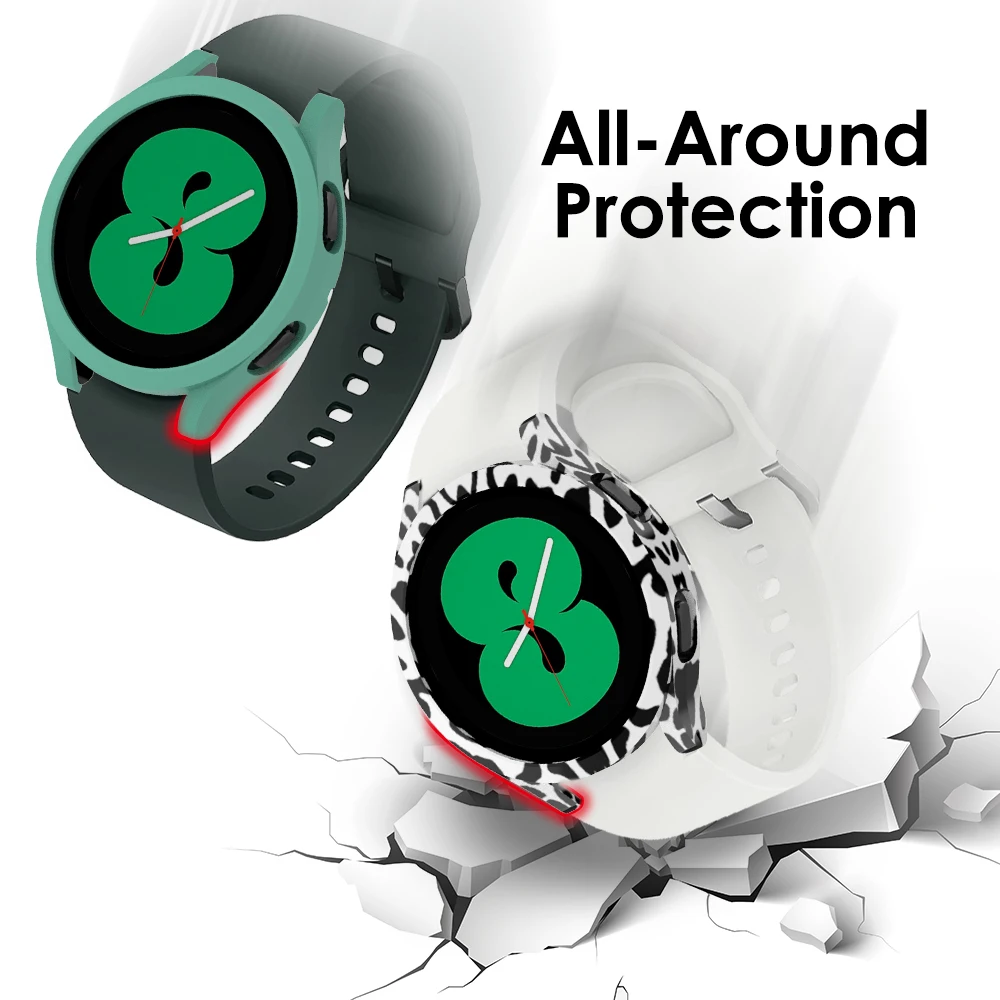 Watch Cover for Samsung Galaxy Watch 4 40mm 44mm,PC Matte Case All-Around Protective Bumper Shell for Galaxy Watch4