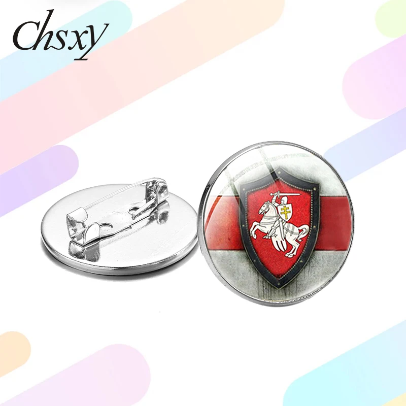 Винтажные Броши CHSXY в стиле Республики Беларусь государственная эмблема белый