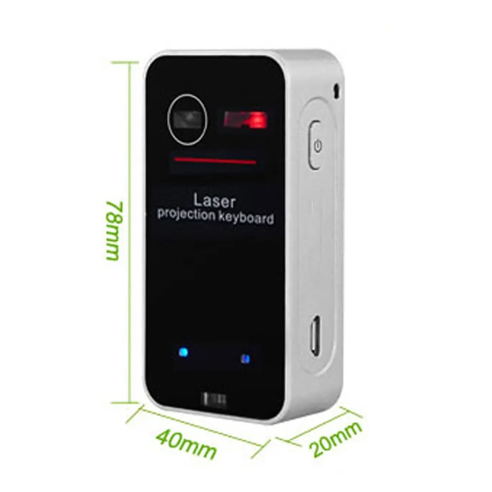 

Portable Bluetooth Wireless Virtual Laser Keyboard Mini Bluetooth Projection Keyboard for Windows For Mobile Phones