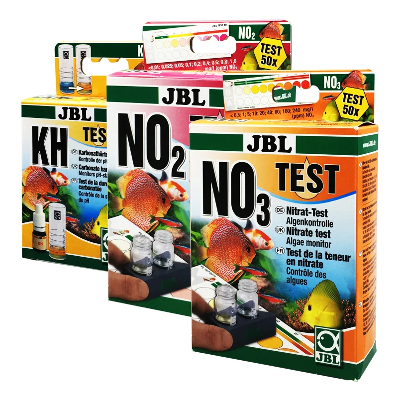 JBL набор для проверки воды PH NO2 NO3 Ca Mg Cu O2 CO2 PO4 NH4 GH KH Fe аквариум свежий маринг