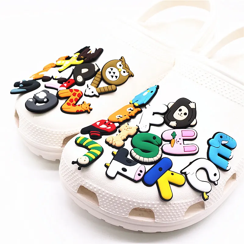 26 Funny Animals Style Shoe Accessories Goat Owl Eagle Zebra Croc Shoe Charms Designer fit jibz Decorations Xmas Children Gifts