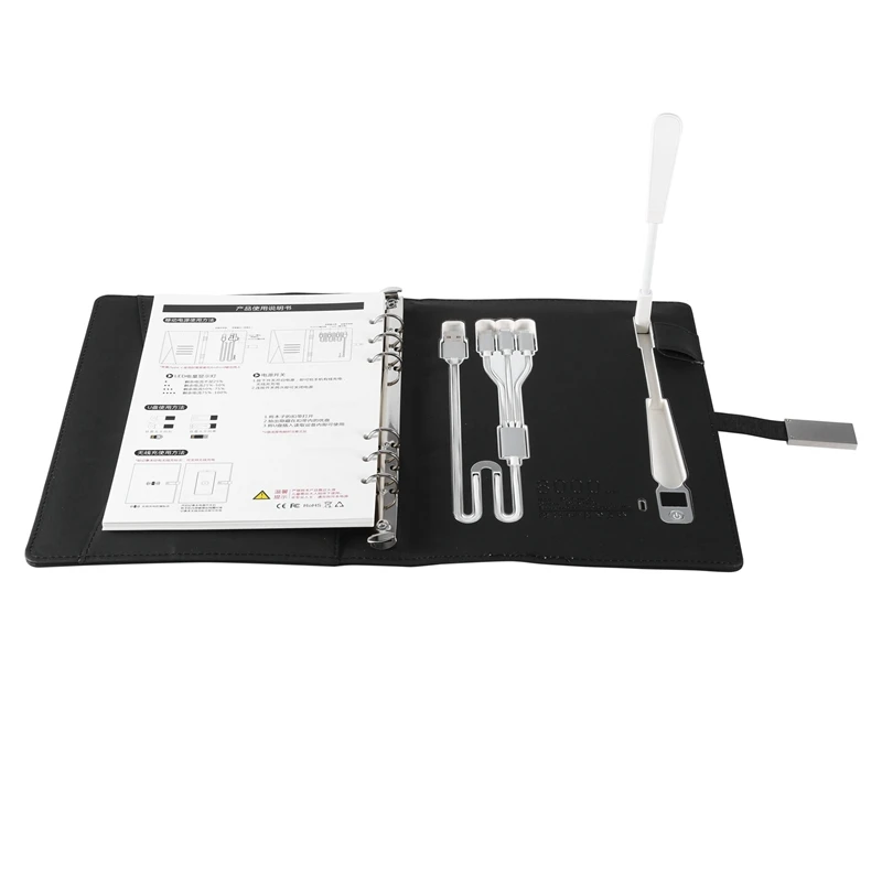 

Настольная лампа с подсветкой, Пауэр банк, записная книжка для деловых встреч, беспроводной светодиодный светильник