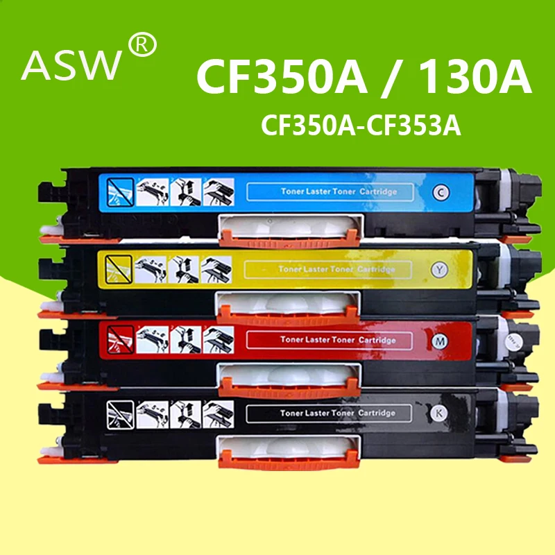 Картридж с тонером ASW CF350A 350A CF351A CF352A CF353A 130A совместим hp Color LaserJet Pro MFP M176n M176 M177fw M177 4