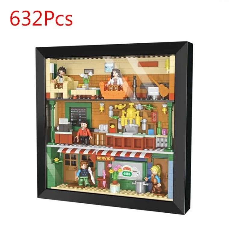

Idea Series Inside The Frame Of The Magic Castle Mural Building Block Brick Wall Painting Picture 3D Modle Home Decoration Toys