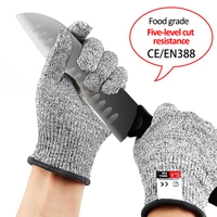 1 pair anti cut gloves high performance level 5 protection hppe golves knife cut resistant protection kitchen home garden gloves