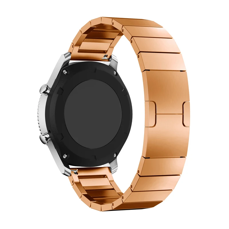22 мм 20 мм ремешок для часов для samsung galaxy watch gear s3 frontier 46 мм 42 мм huawei GT часы из нержавеющей стали Бабочка Пряжка ремешок