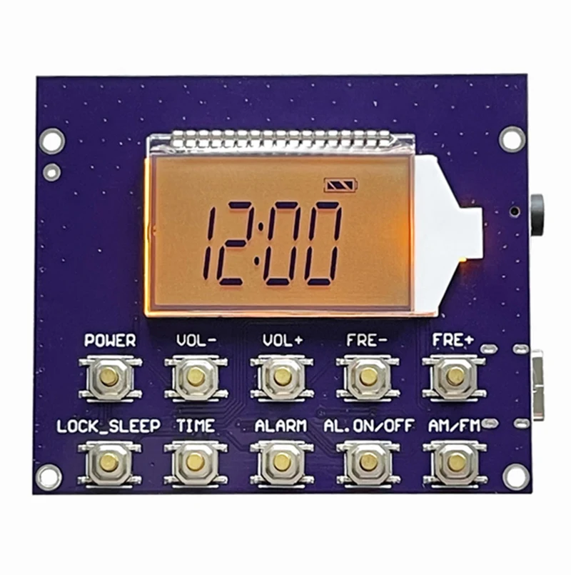 FM MW SW Полнодиапазонный цифровой дисплей часы радиомодуль короткая волна средняя