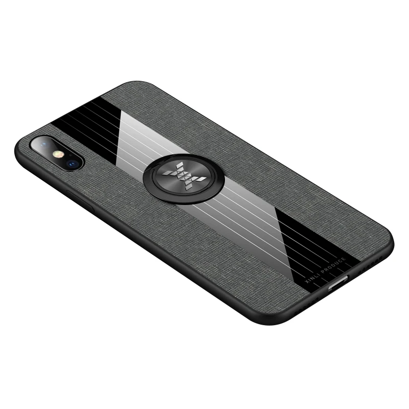 Gray WIth Ring Кожаный кольцевой магнитный держатель телефона чехол для huawei Honor P20 P30 mate 8 9 10 20 Pro Lite защитный чехол из ТПУ задняя крышка Coque - Цвет: Gray WIth Ring