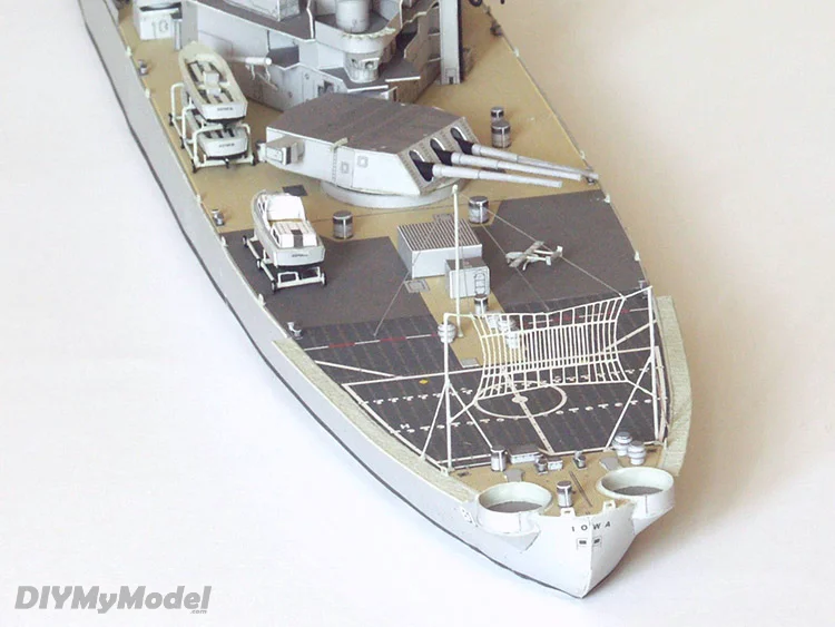 DIYMyModeI-modelo de papel para manualidades, rompecabezas de juguete hecho a mano, ideal para regalo de pel&iacute;cula, Serie de la Guerra de los Estados Unidos (lowa), 1:400-3