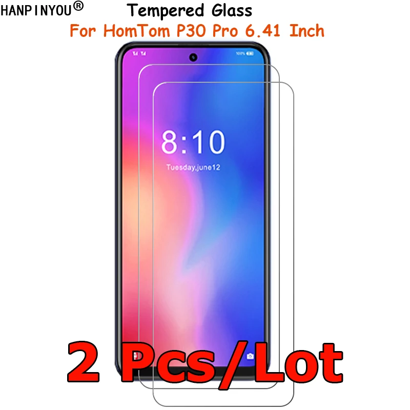 

2 шт./лот для HomTom P30 Pro 6,41 "Защита для экрана из закаленного стекла Взрывозащищенная защитная пленка