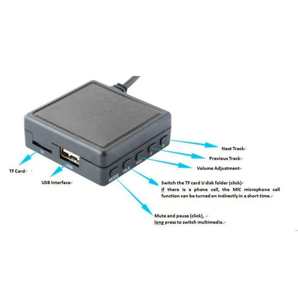 12 В Bluetooth 5 0 Модуль громкой связи AUX кабель карта для модели Pioneer IP-BUS Универсальная
