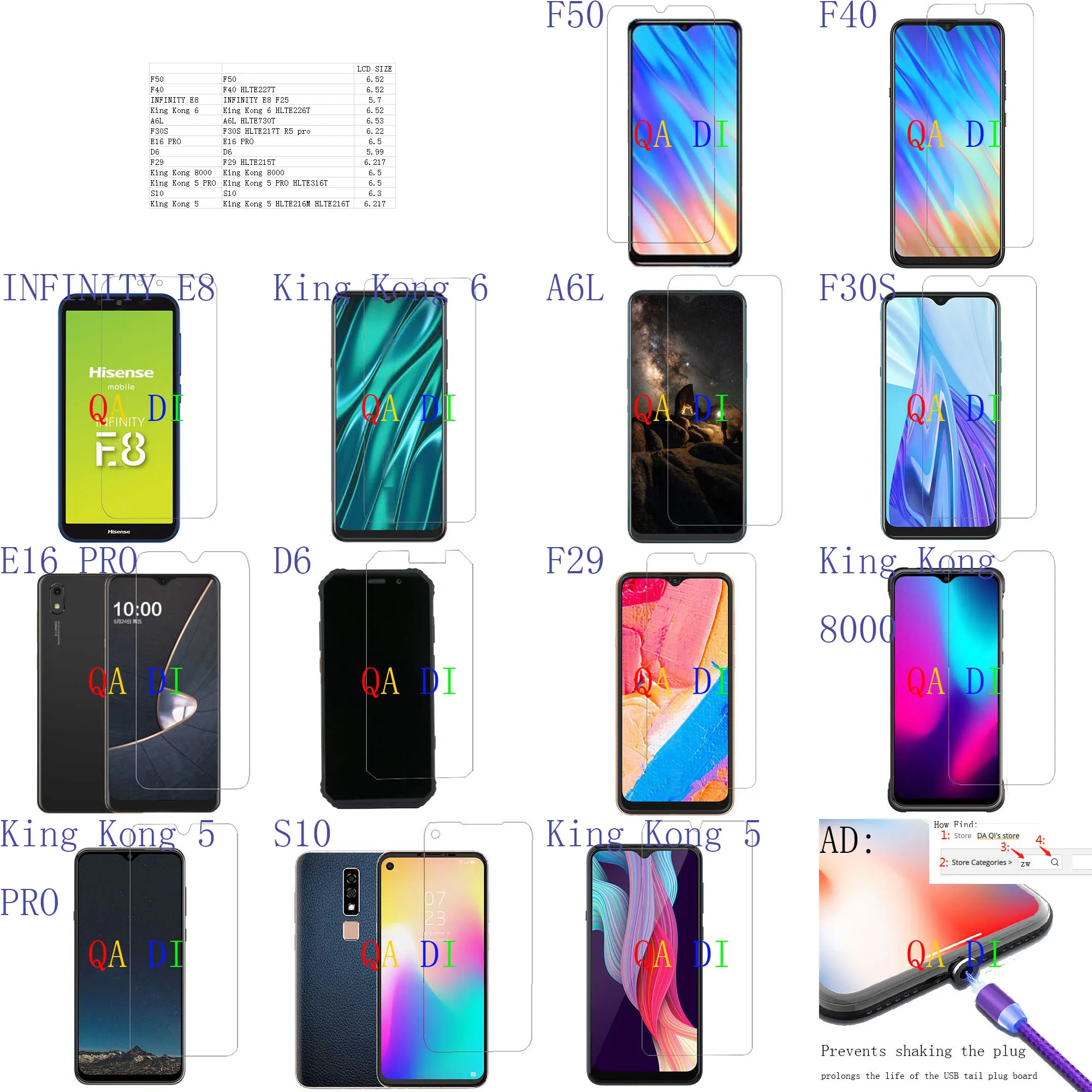 Защитная пленка для экрана Hisense F50 F40 INFINITY E8 King Kong 6 A6L F30S E16 PRO D6 F29 8000 5 S10 HLTE227T F25 HLTE226T