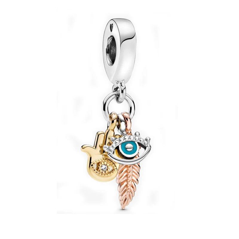 Бесплатная доставка 925 стерлингового серебра все телефонные карты Eye & перо с