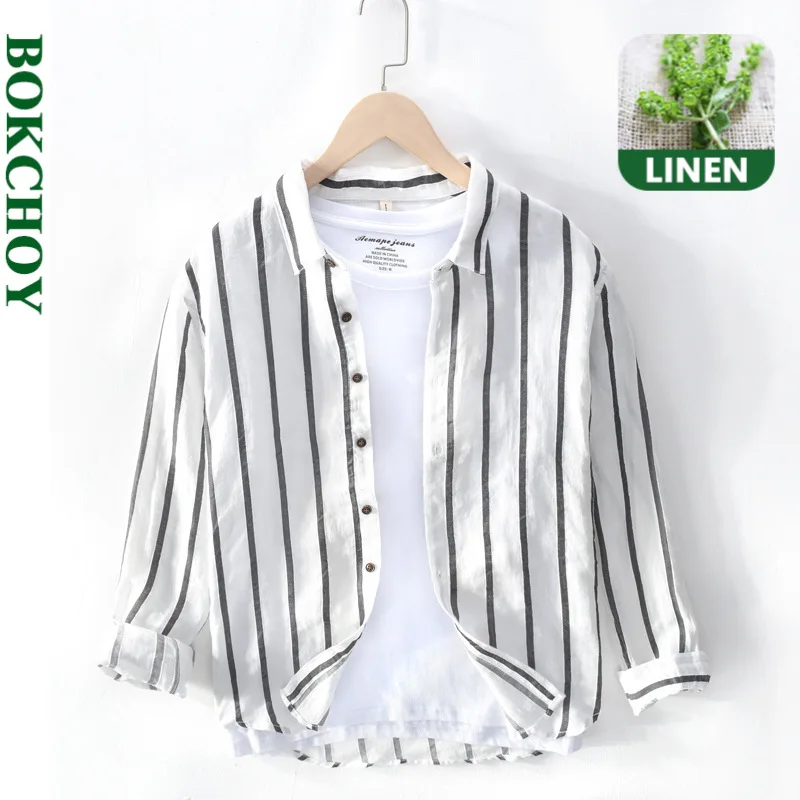 Рубашка мужская хлопковая с длинным рукавом Осень-зима 2020 г. GML04-713 | Мужская