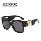 Солнцезащитные очки женские LAMOFUR, квадратные, с большой оправой, UV400, 2021, 4402