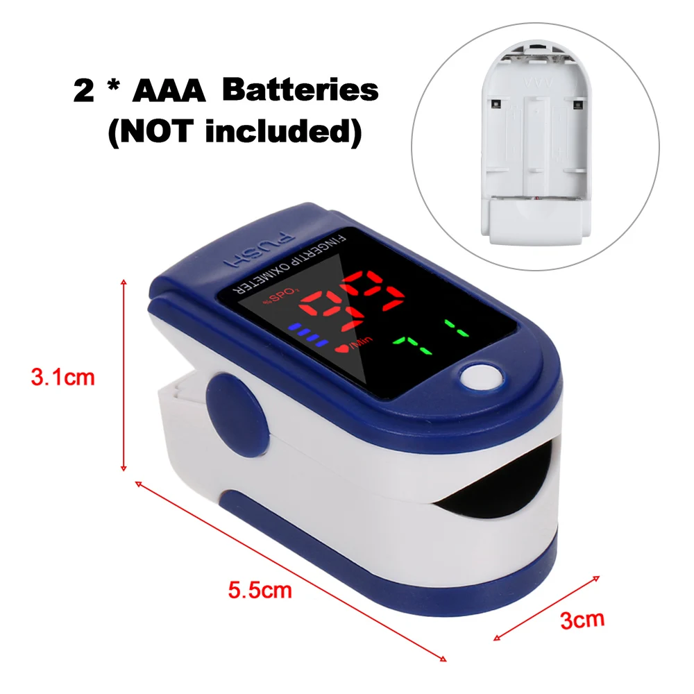 Пульсоксиметр на кончик пальца светодиодный дисплей насыщение крови кислородом