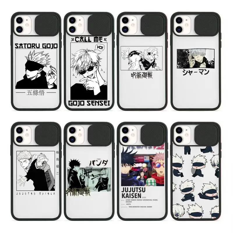 

Jujutsu Kaisen japanese anime Phone Case For iPhone 12 11 8 7 se 2020 mini pro X XS XR MAX Plus Transparent Camera Protection