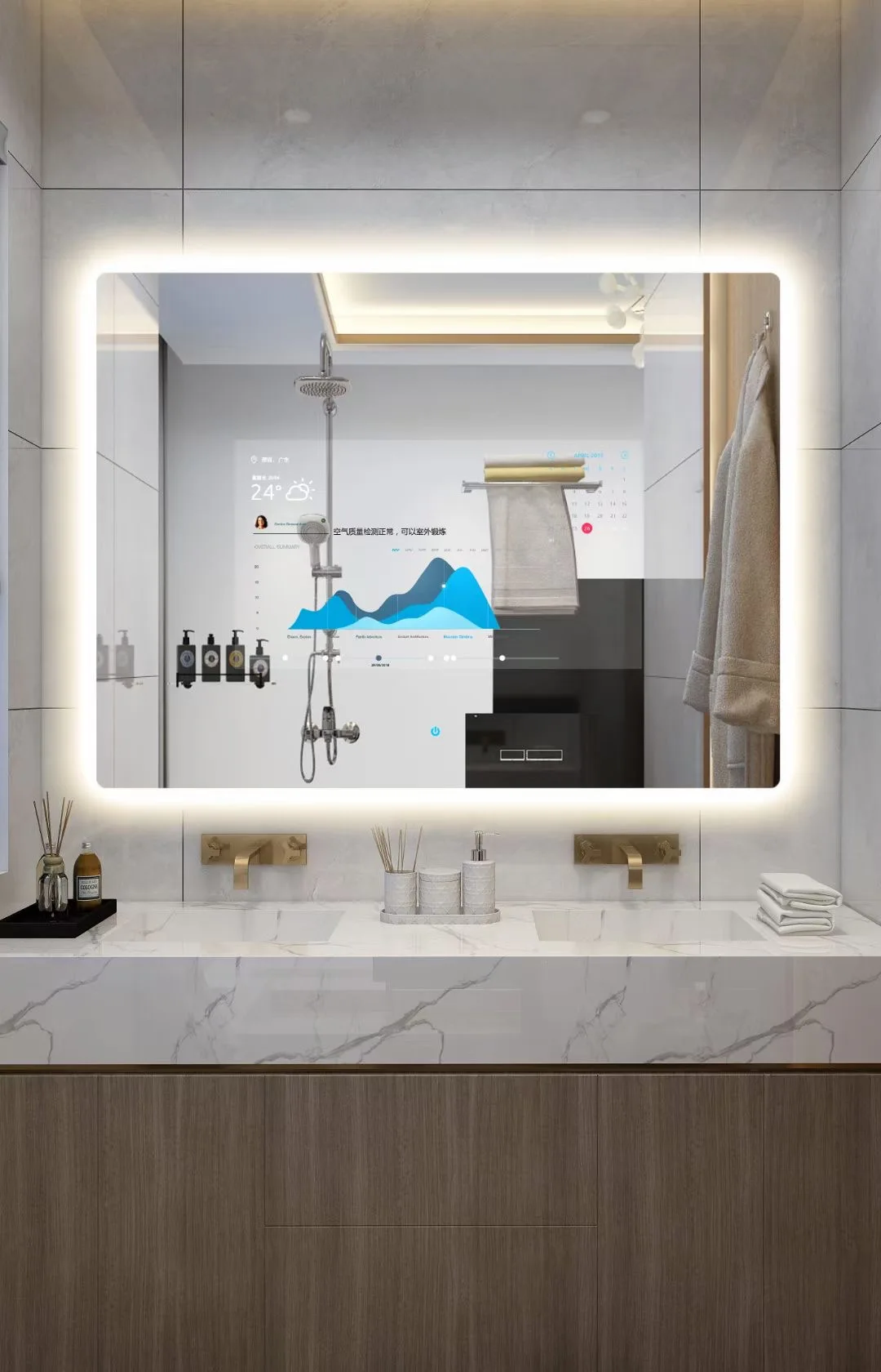 Волшебное зеркальное стекло Obeytouch 27 дюймов емкостные 10 точек касания Android 8 0 или