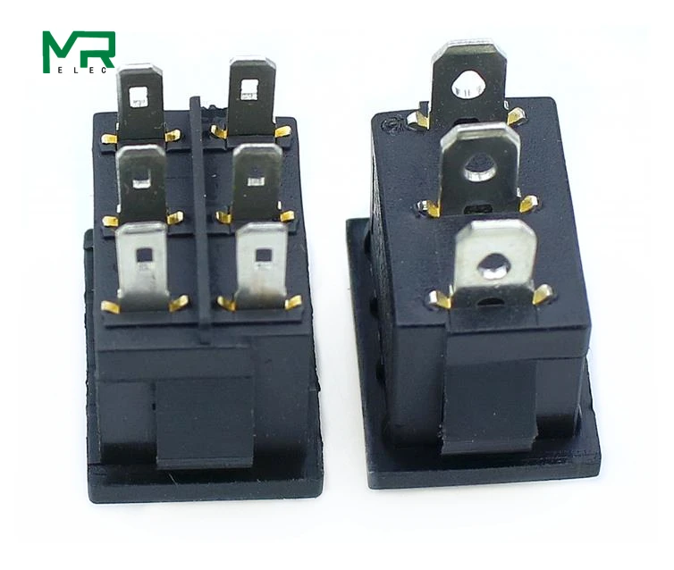1 шт. KCD1 Мини Черный 3 Pin/6 pin ВКЛ./ВЫКЛ./вкл. Кулисный переключатель переменного тока 6A/250V10A/125V