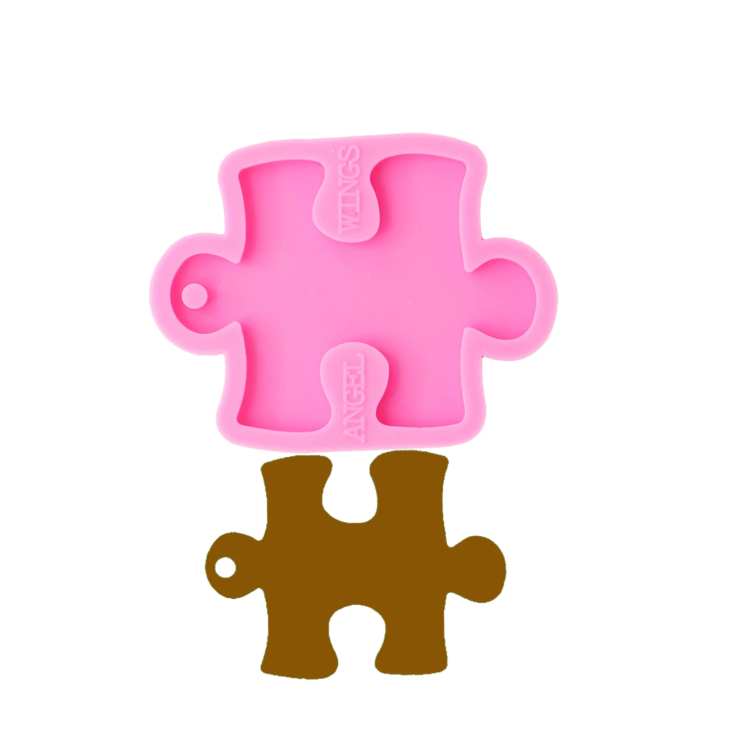 

Блестящие брелки головоломки силиконовые формы DIY ювелирные изделия брелок форма на заказ DY0135