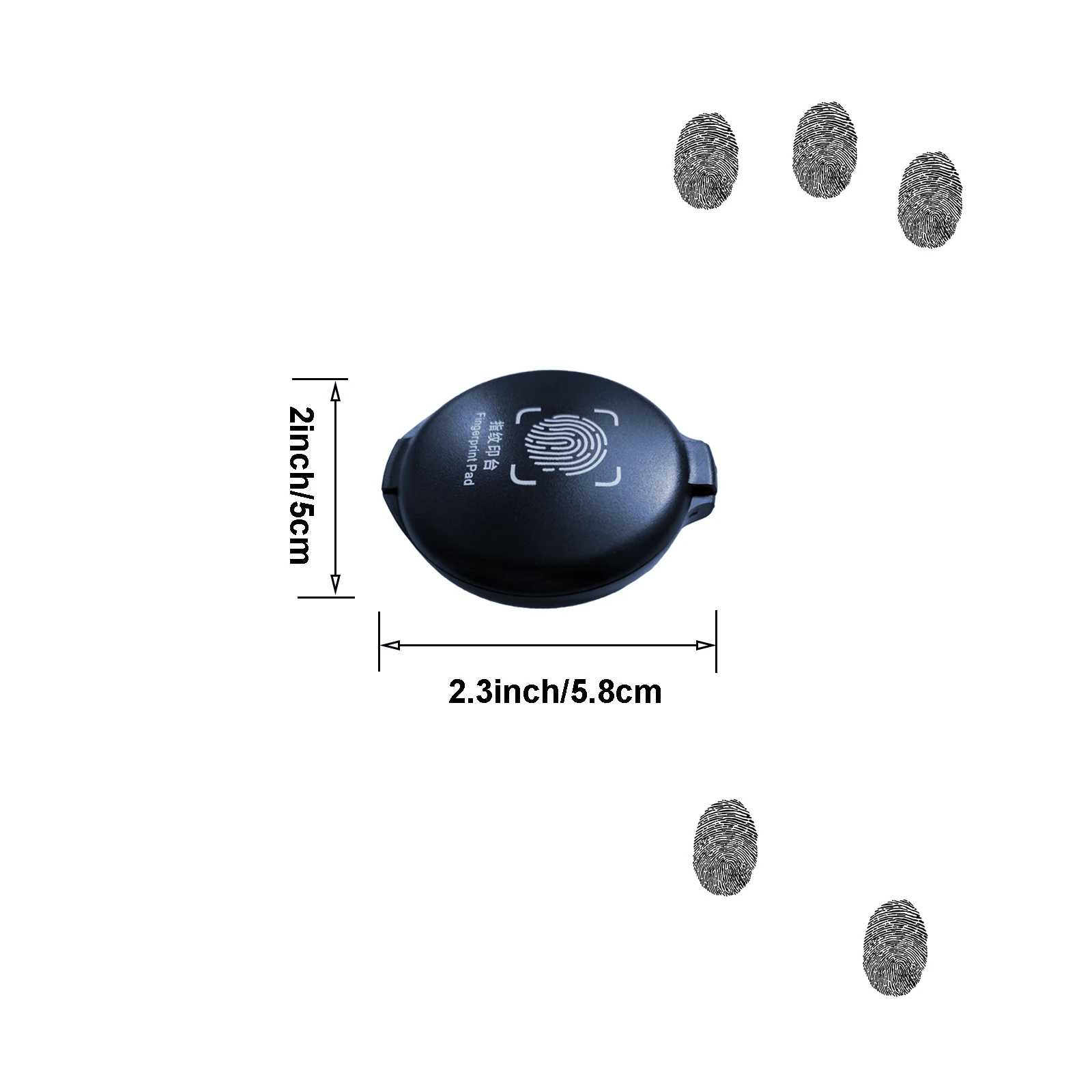 4 шт. черные отпечатки пальцев и чернильные прокладки для штампов