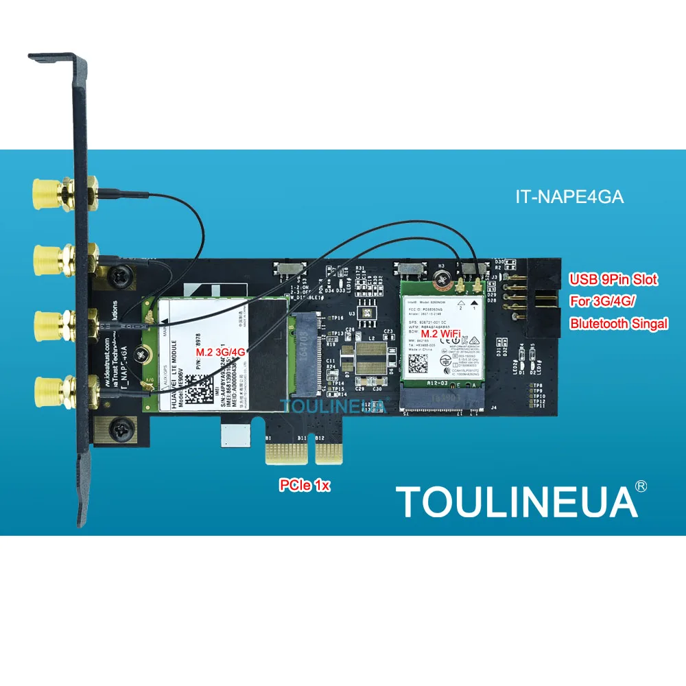 ключ ideatrust it nape4ga ngff m 2 m2 ключ b и ключ a к pcie 1x x1 adpater 3g4