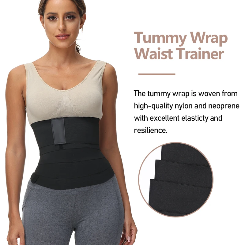 Premium Bandage Wrap Waist Trainer for Women Sauna Trimmer Belt Tummy Plus Size 4 Meters Adjustable Lumbar Support Girdle Corset