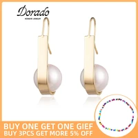 darado simulated pearl long drop earrings for women retro new copper female dangle hanging earring fashion ear jewelry brincos