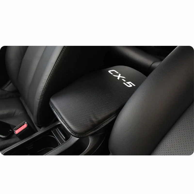 Cojín de protección para Reposabrazos de coche, elegante y suave, de cuero Pu, para Mazda Cx5