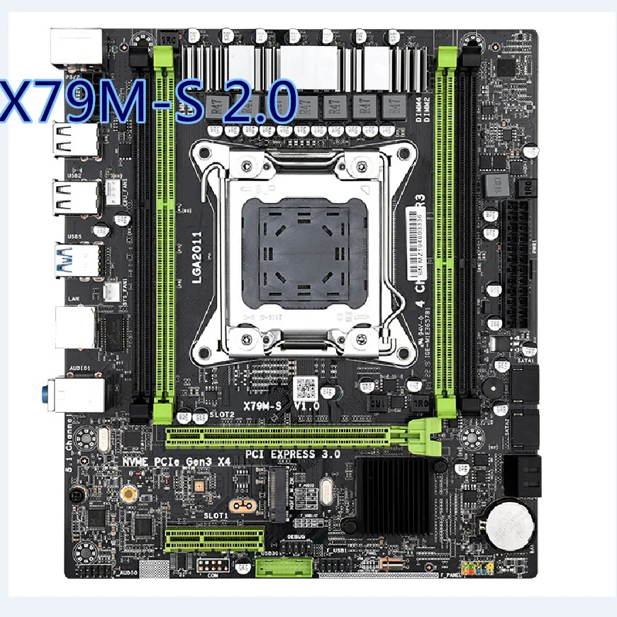 Чип X79 материнская плата SATA2.0 PCI E NVME M.2 SSD накопитель поддержка памяти REG ECC usb2.0 с