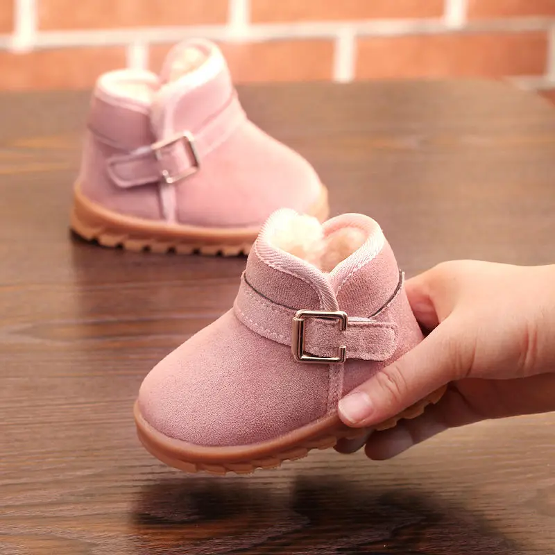 

0-2years Children Winter Non-slip Cotton Baby Shoes Toddler Snow Boots Infant for Boy Girl Ankle Sneakers Newborn