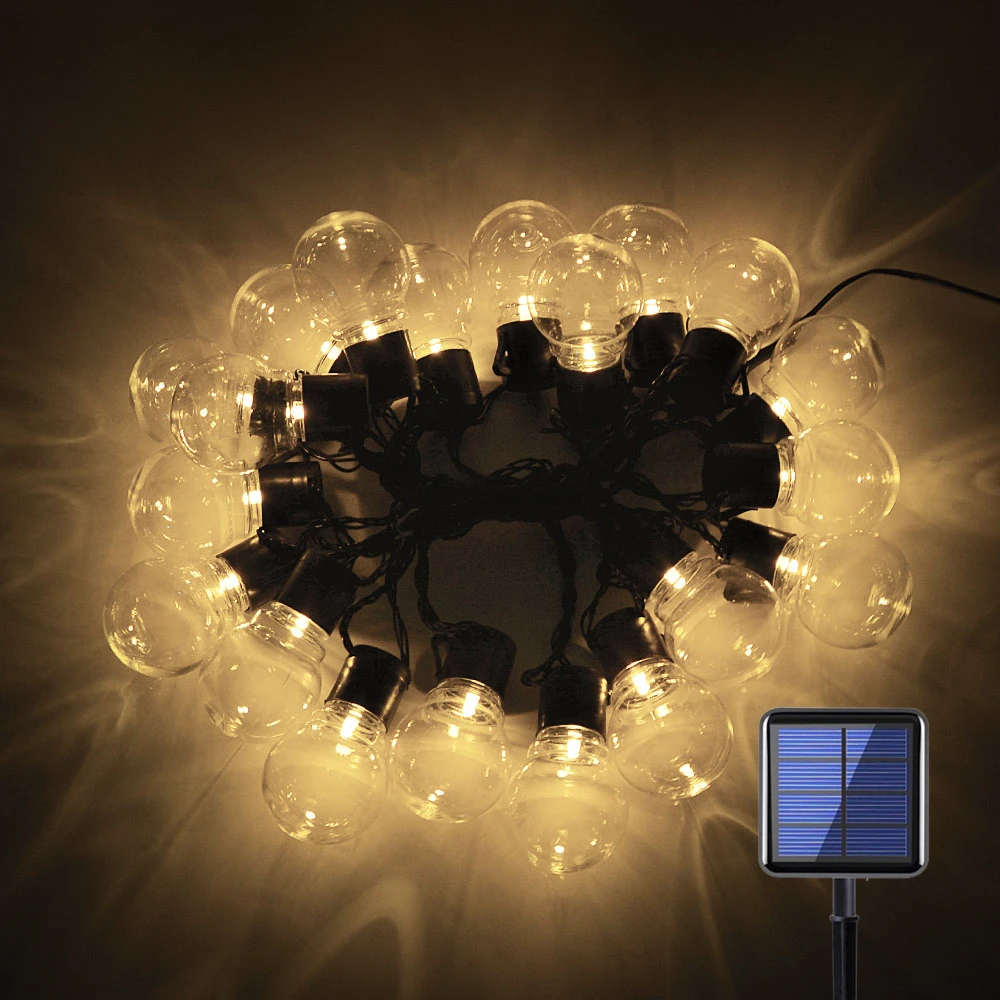 

Outdoor Solar Lights Bulb String Lights Waterproof Garden Garland Fairy Lights Night Decoration Garden Christmas Tree Light Ball
