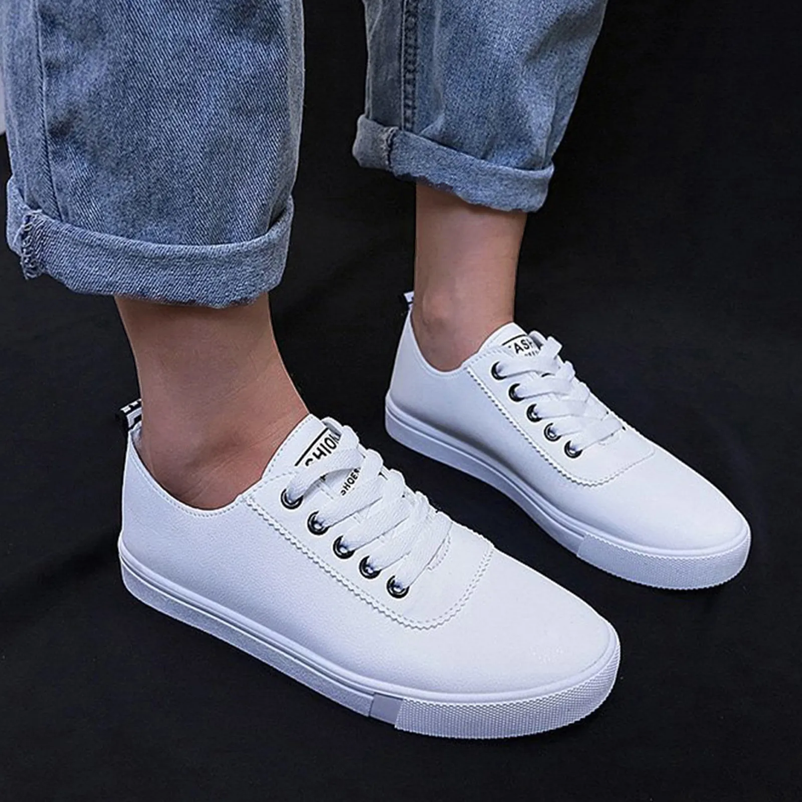 

Женские кроссовки, модная женская обувь, Весенняя трендовая повседневная спортивная обувь для женщин, Новая удобная Белая обувь на платфор...