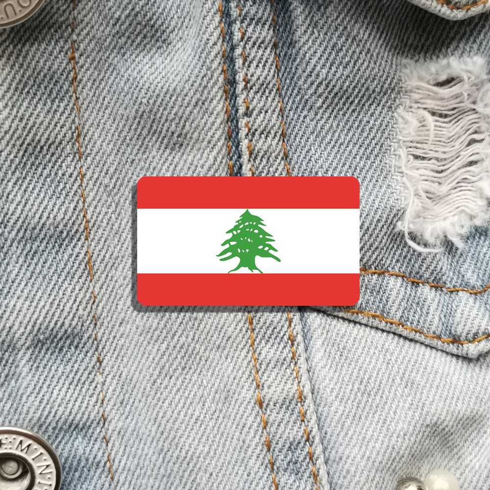 Ливанский Национальный дневной флаг булавка для рюкзаков шляп одежды Большой