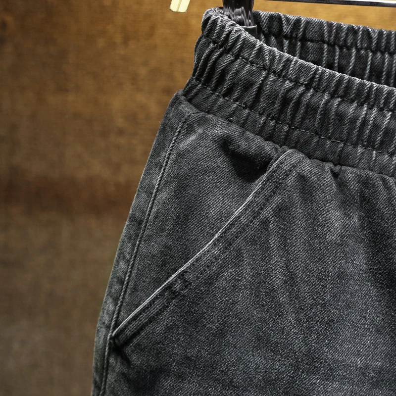 7XL черный комбинезон большого размера джинсы для мужчин плюс шаровары колледжа