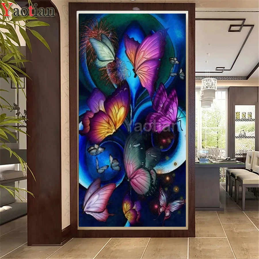 

Needlework Patterns Diy 5d Diamond Painting Coloful Butterfly Cross Stitch 2021 Diamond Embroidery Rhinestone new Home Decor