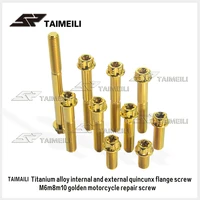 taimeili titanium screw torx head flange screw golden m6m8m10x15 70mm thread pitch 1 251 5 motorcycle brake 1pcs