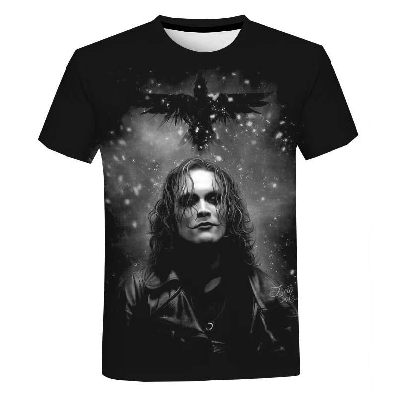 

The Crow 3D Printed T-Shirt Horror Movie Fashion Streetwear Men Women O-Neck Oversized T Shirt Harajuku Hip Hop Tees Tops Unisex