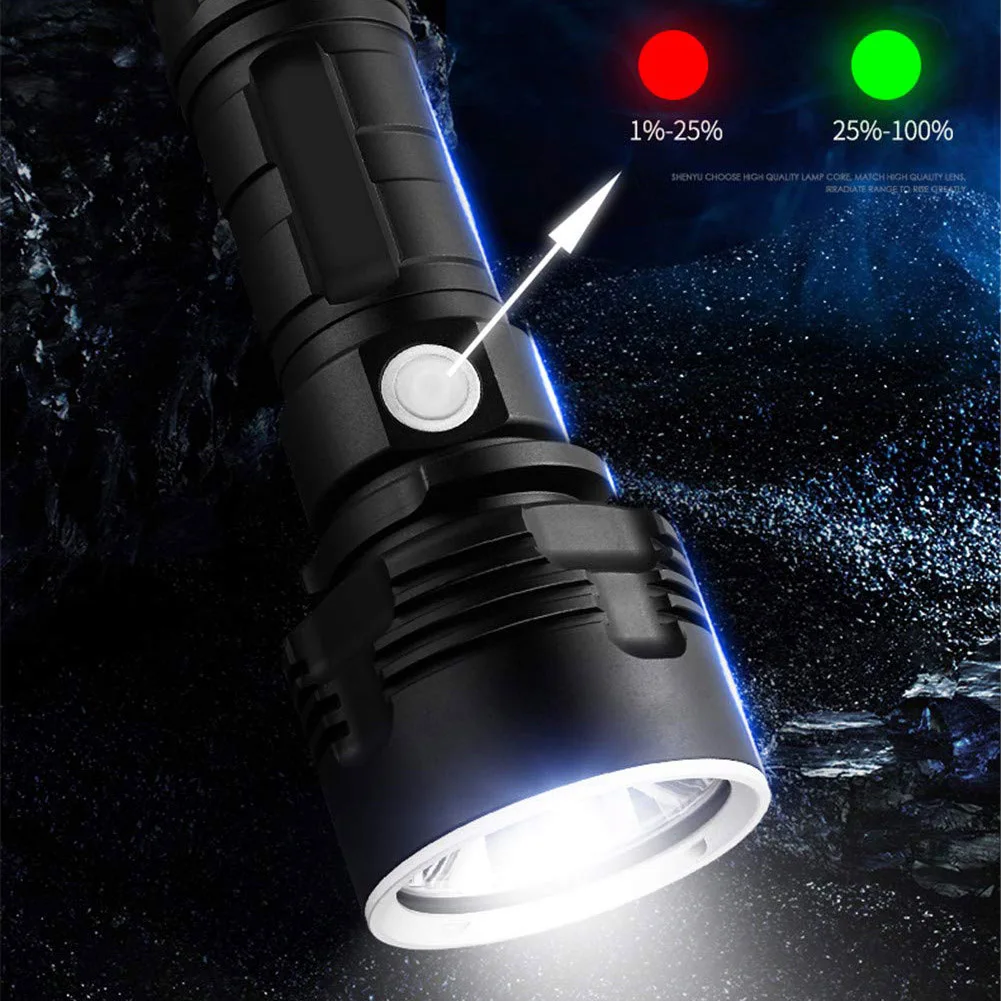 LED Powerful Flashlight Rechargeable Super Bright Long-range High-power Outdoor Home Searchlight JT-Drop Ship | Спорт и развлечения