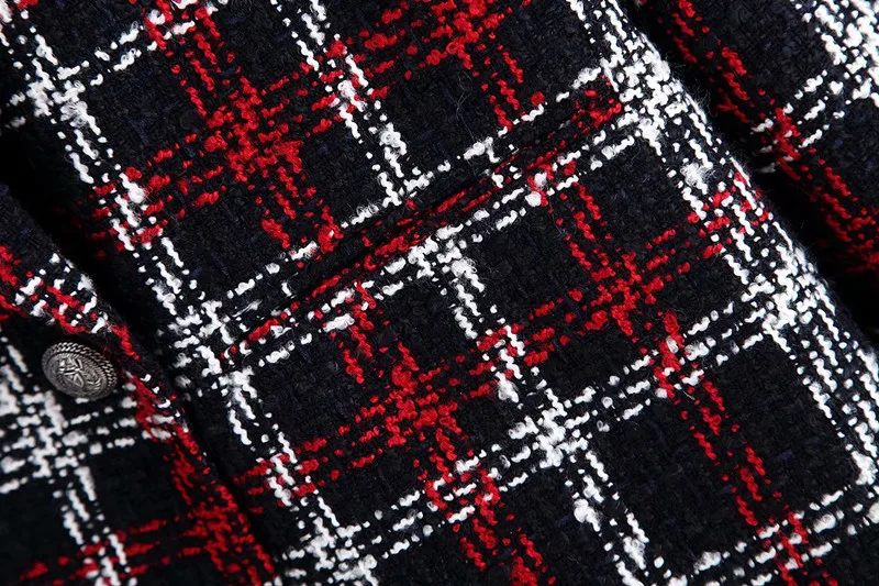 Vadim Veste Femme Zaful зимняя Длинная женская накидка в клетку длинный пуховик женские пальто Manteau Laine Casaco Rosa Preto Manteaux YL282
