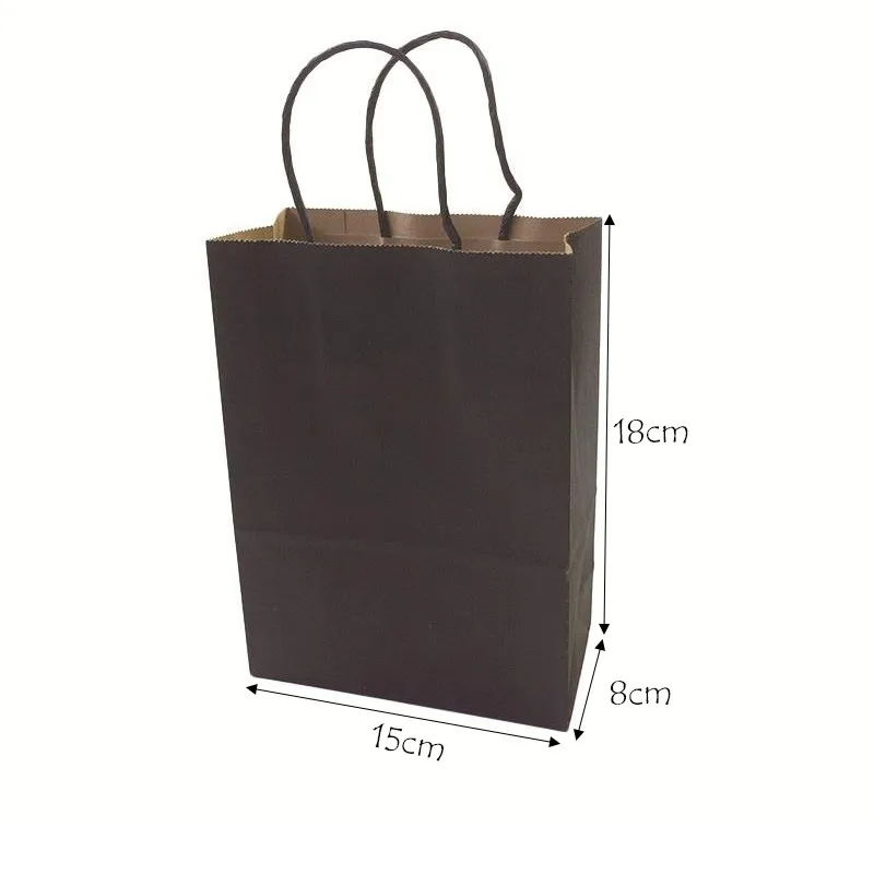 10 шт./лот подарочные пакеты с ручками высококачественная черная бумага